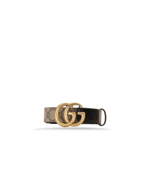 GUCCI 625839 Beige Black Belt