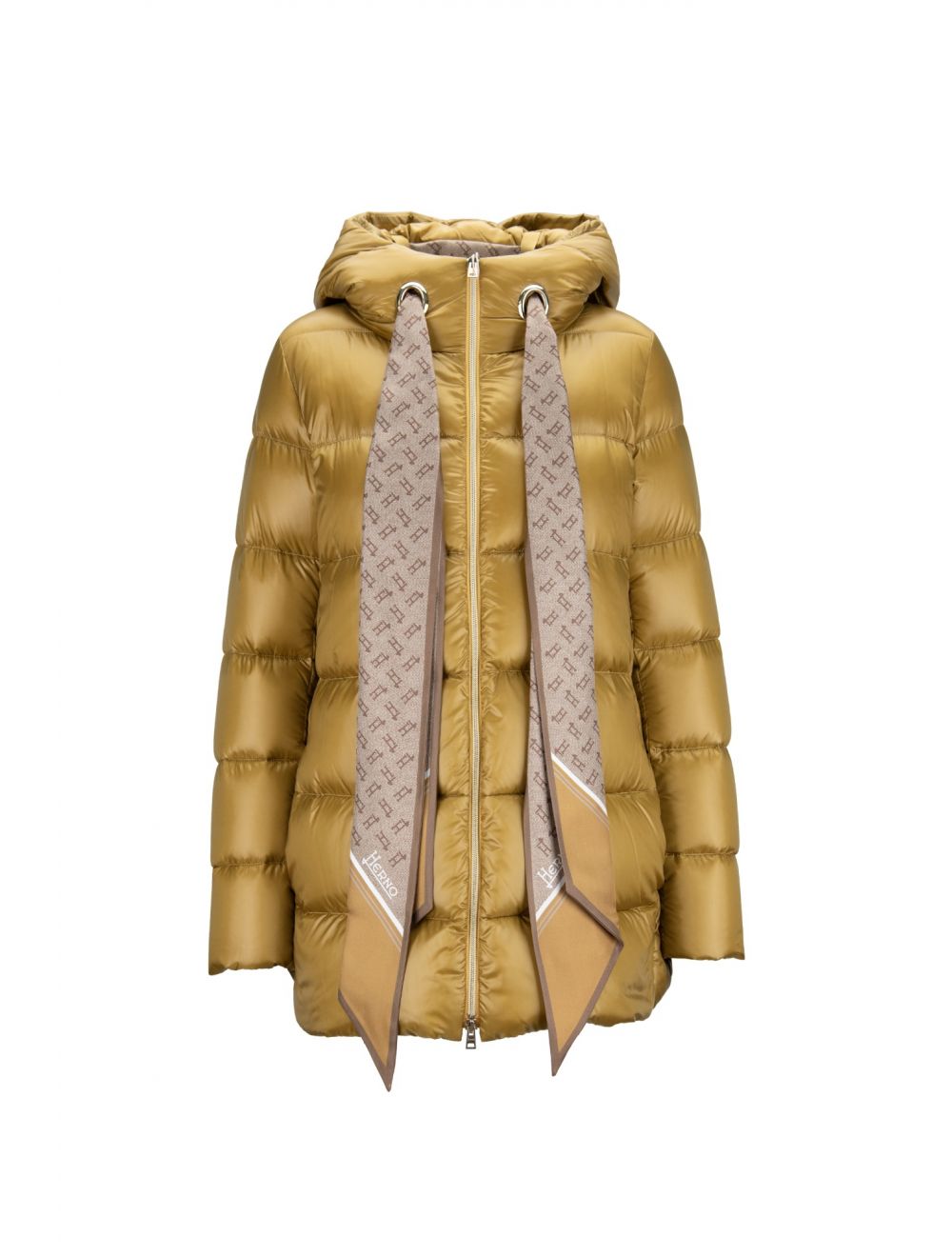 【関税＆送料込み】Herno Beige Down Jacket With Drawstring HERNO Down jacket with detachable faux fur in taupe