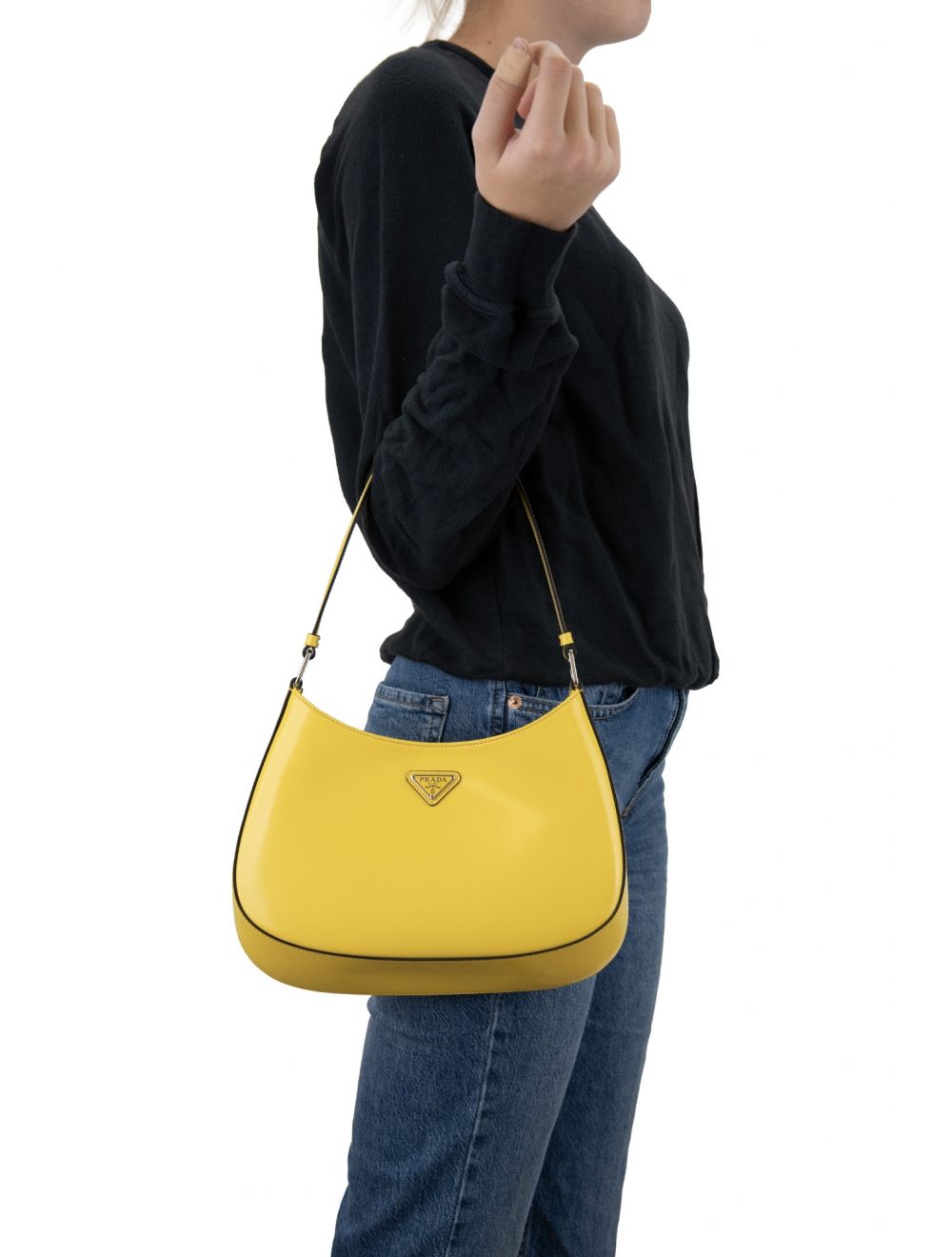 新作☆直営店 PRADA Cleo レザーショルダーバッグ 1BC499 Prada Cleo Hobo Bag (1BC499) Prada | TLC
